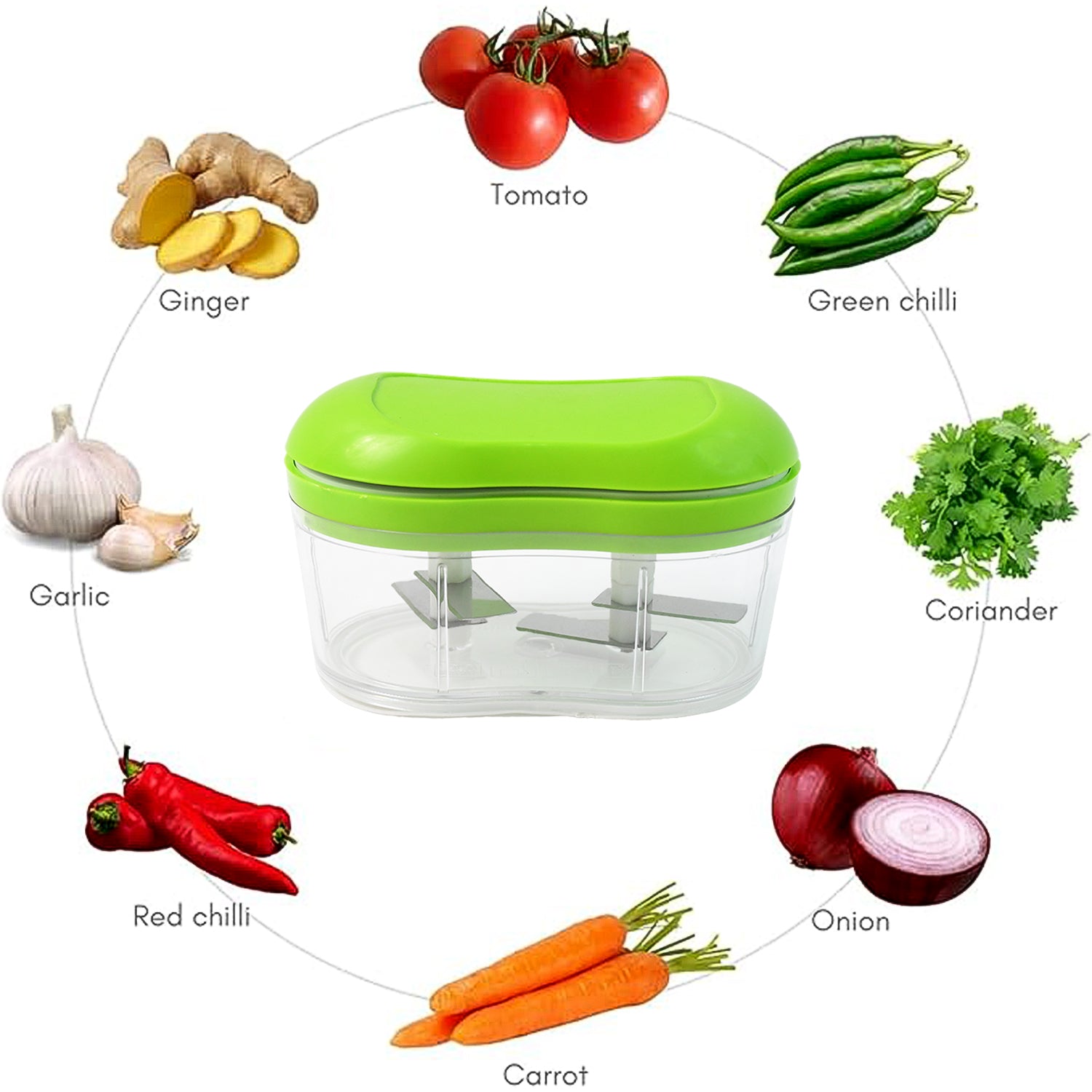 Manual Hand Push Garlic Cutter  Vegetable Chopper (1 Pc) Manual Hand Push Garlic Cutter  Vegetable Chopper (1 Pc)